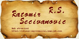 Ratomir Sečivanović vizit kartica